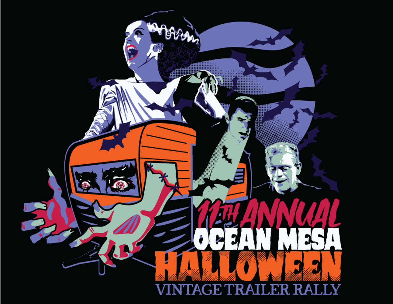 Ocean Mesa Halloween Vintage Trailer Mash